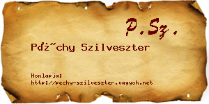 Péchy Szilveszter névjegykártya