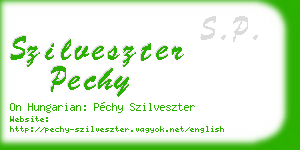 szilveszter pechy business card